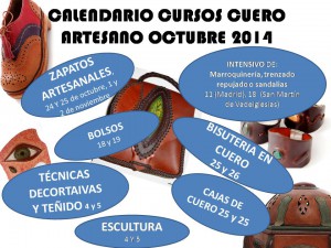 Calendario octubre 2014 cursos de cuero artesano